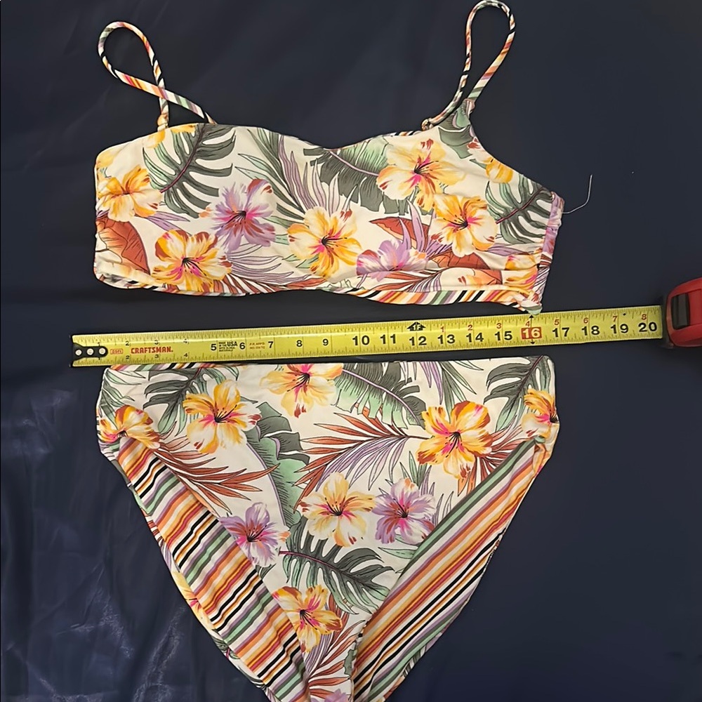Tropical Floral reversible bikini swimsuit